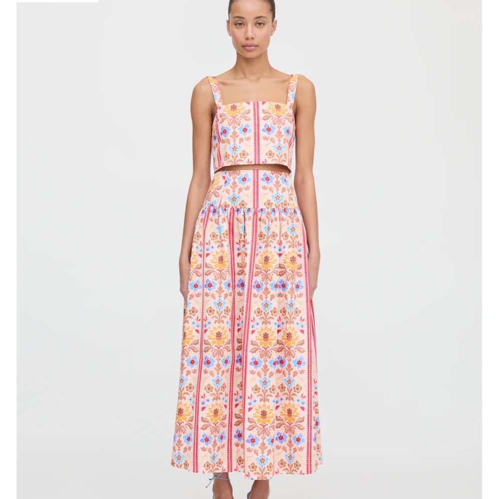 Hill House Two-Piece Set with Crop Top and Maxi Skirt